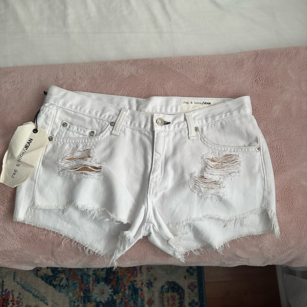 Rag & Bone white denim shorts Jean shorts size 27